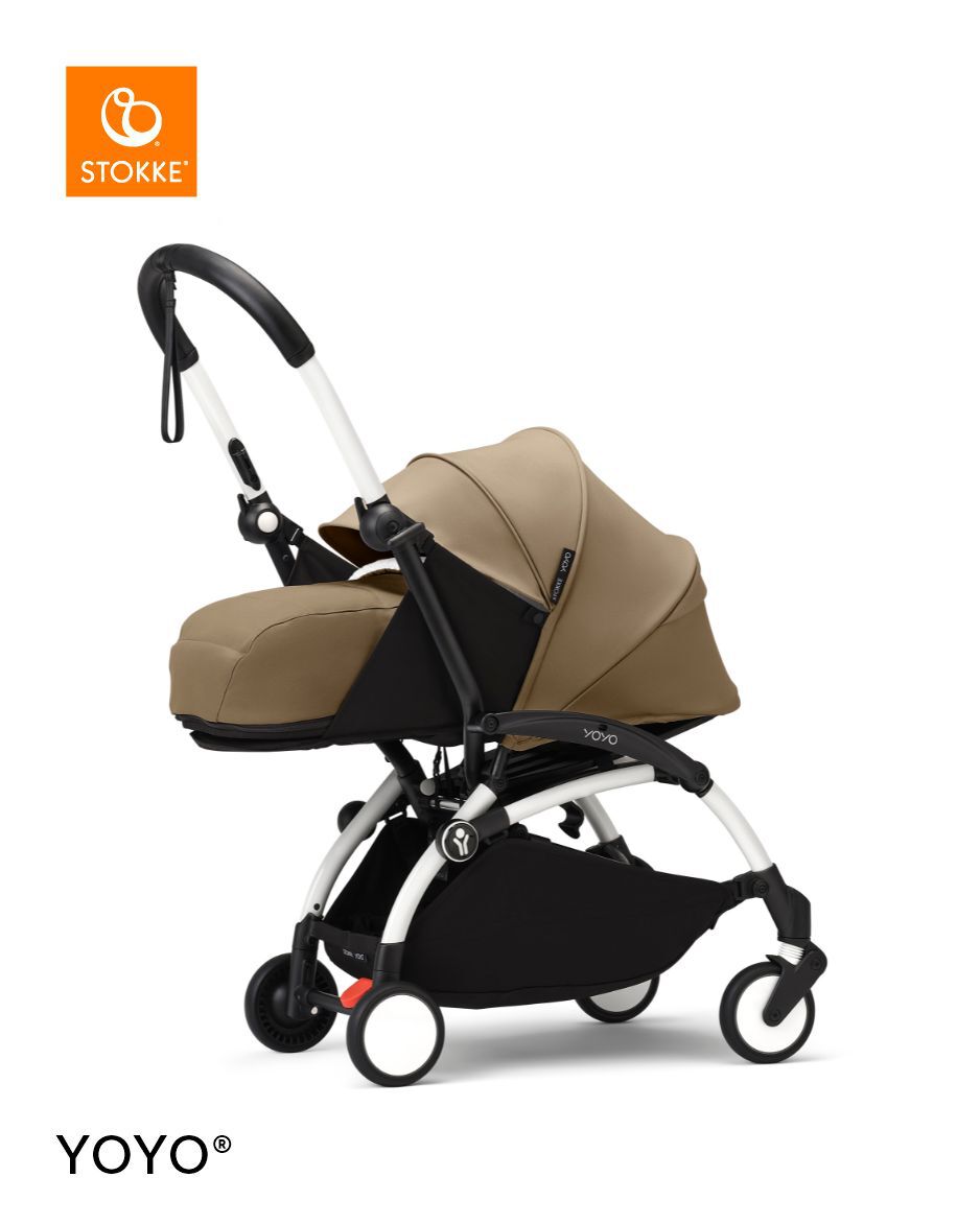 Stokke YOYO3 White Frame with 0+ Newborn Pack Toffee image number 1