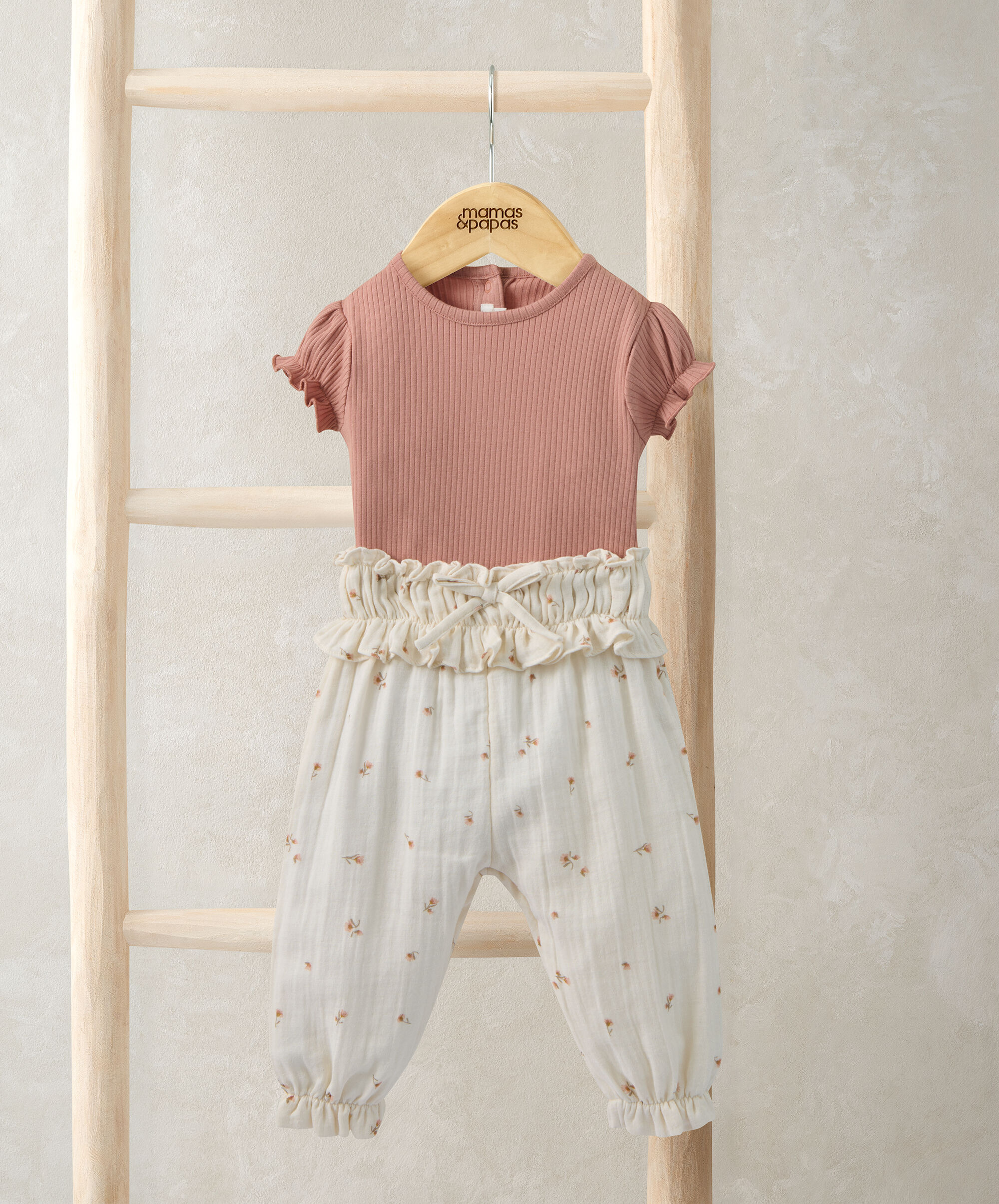 Peony Bodysuit & Trousers Outfit Set
