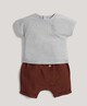 2PC STRIPE TEE & SHORTS:No Color:12-18 image number 1